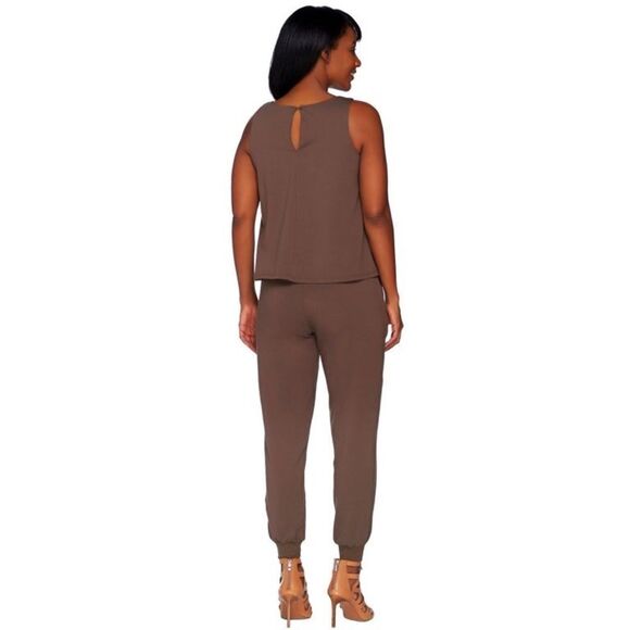 Lisa Rinna Collection Banded Bottom Knit Jumpsuit - Picture 2 of 5